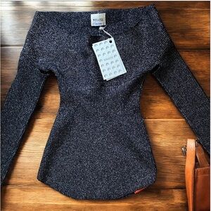 KHAITE Salma open back Off-the-Shoulder top size S NWT